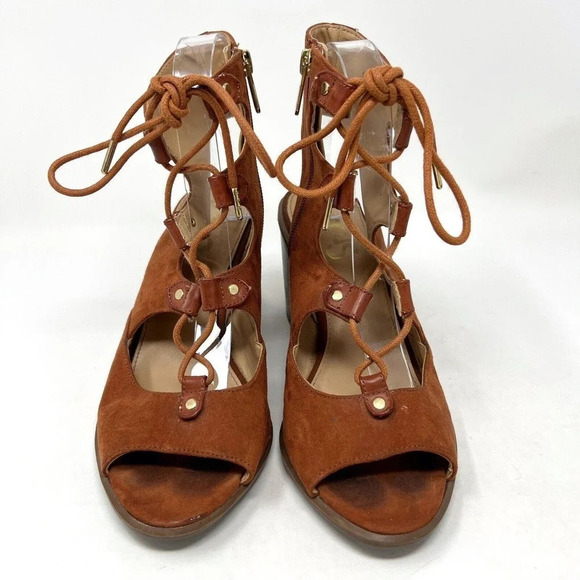 Circus by Sam Edelman Kiera Brown Block Heel Lace Up Gladiator Sandals Size 8.5M - Picture 5 of 13